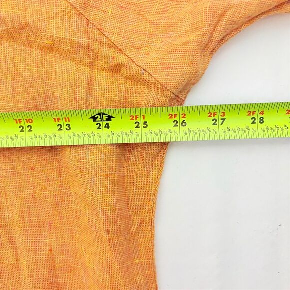 Flax Womens Yellow Linen Maxi Dress Size Large - Picture 9 of 11